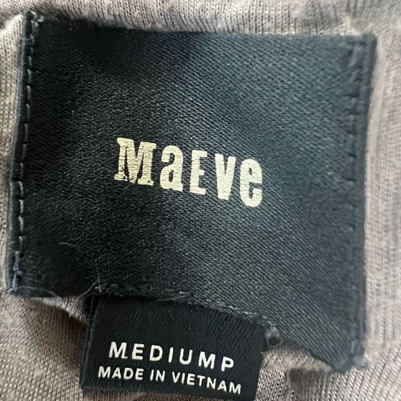 Anthropologie’s Maeve gray knit asymmetrical sleeveless midi dress medium Petite - Picture 4 of 10